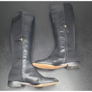 Louise Et Cie Womens Black Leather Verdi Knee High Boots Size 5.5